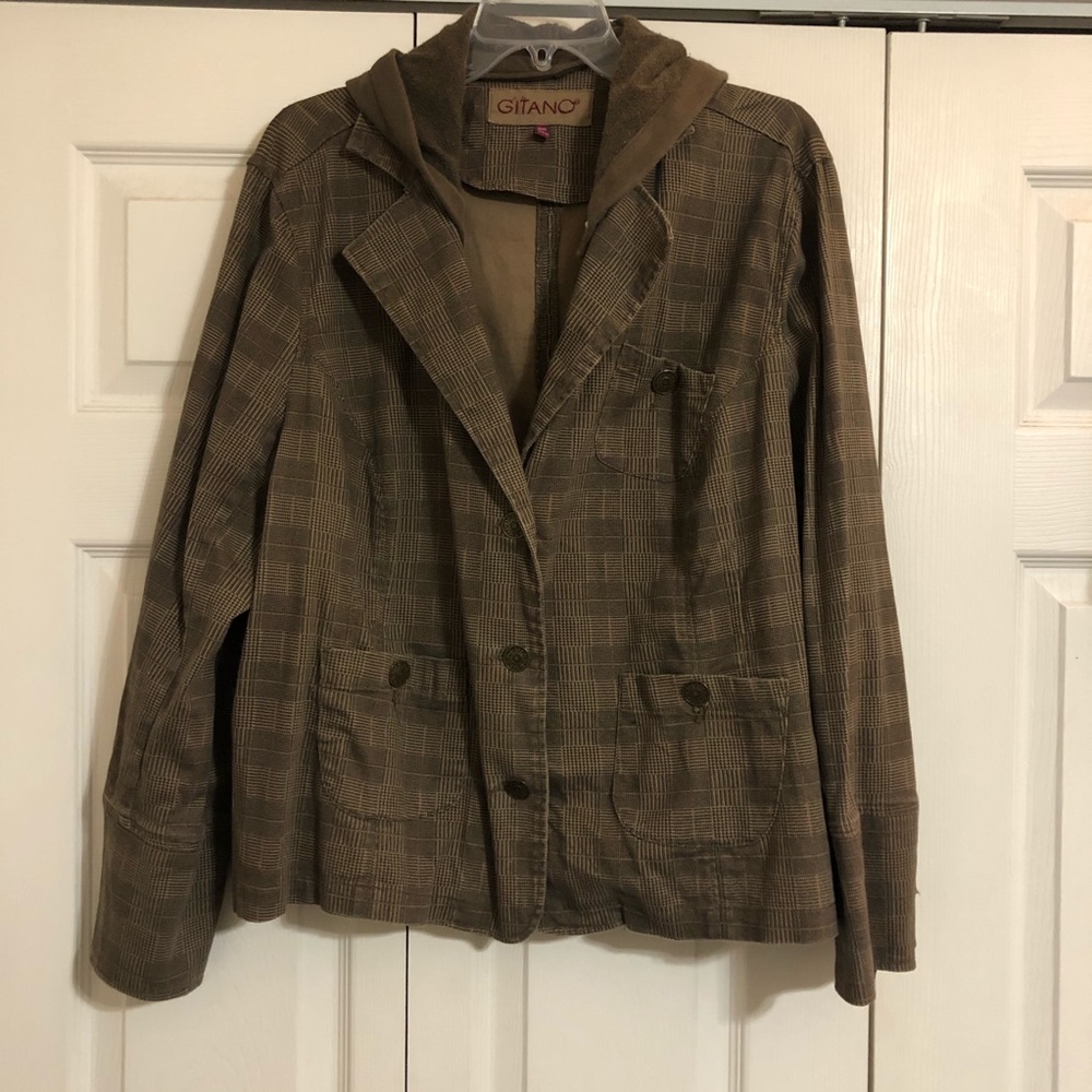 Vintage Gitano Tailored Coat with Hood Size 20W